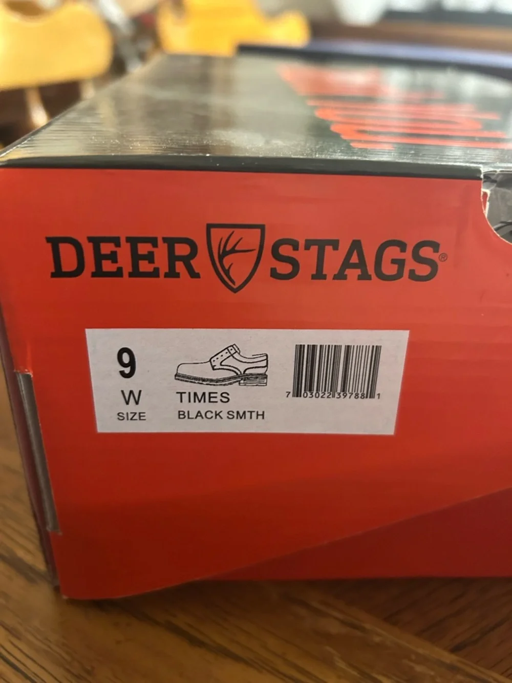 Deer Stags Times Shoes Mens Size 9 W Black Leather Derby Oxford Dress Comfort